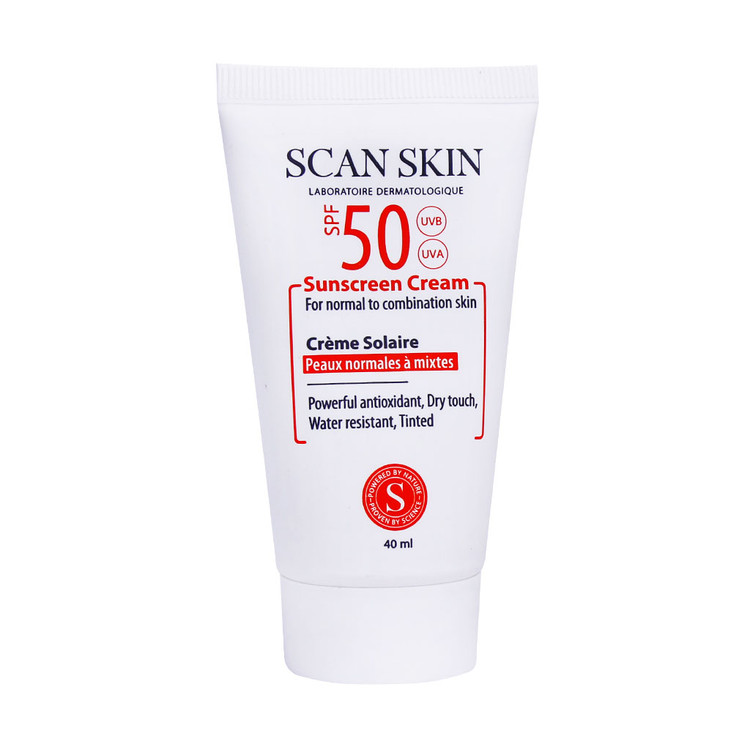 کرم ضد آفتاب SPF50 پوست نرمال تا مختلط اسکن اسکین 40 میلی لیتر