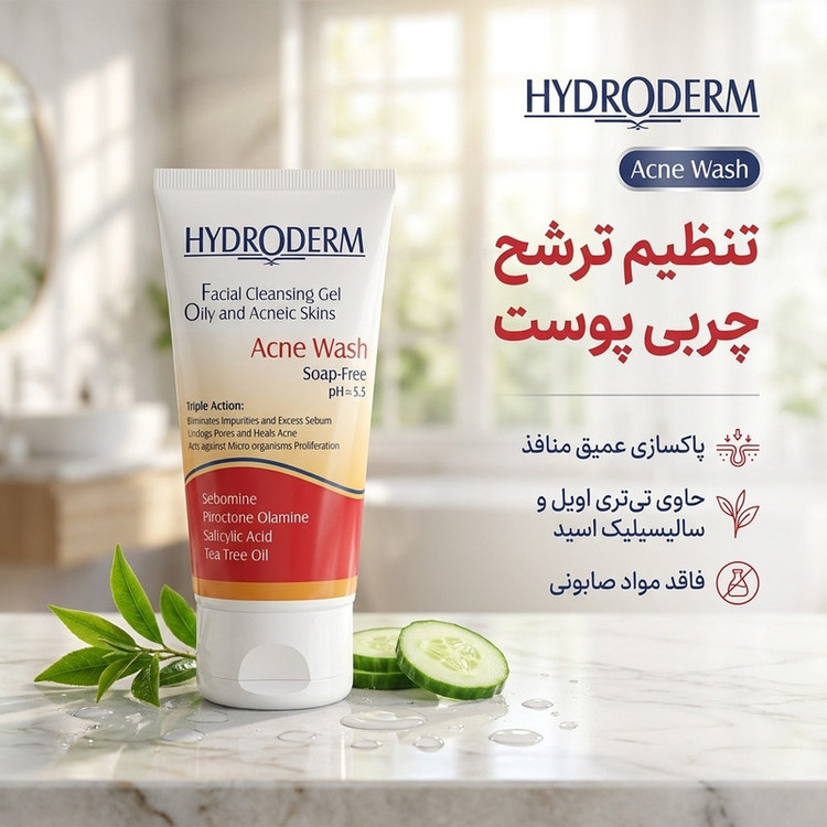 ژل شستوشوی صورت هیدرودرم مدل Oily Skin