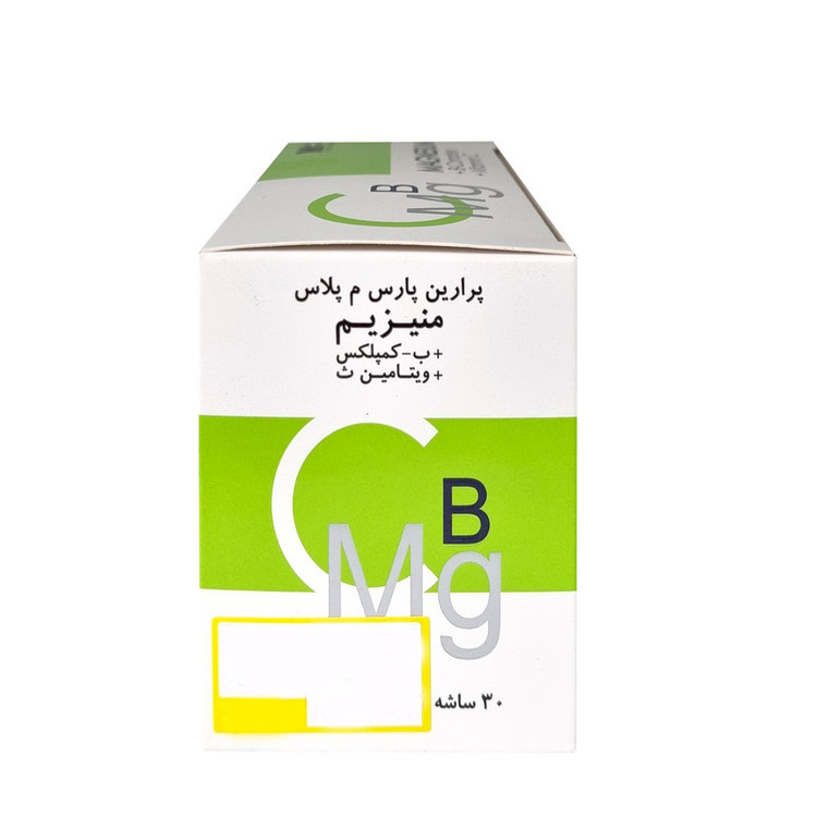 ساشه منیزیم و ب کمپلکس و ویتامین C ام پلاس بسته 30 عددی